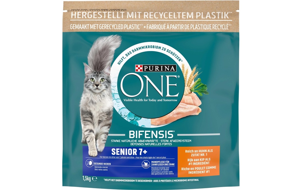 Purina ONE Alimentation sèche Senior Poulet et farine complète, 1.5 kg