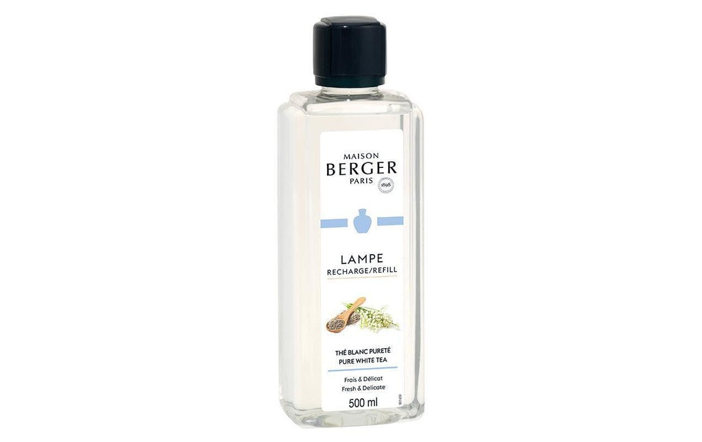 Maison Berger Recharge pour diffuseur de parfum Thé Blanc Pureté 500 ml