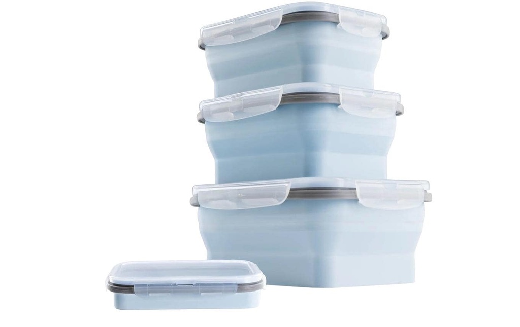 GOURMETmaxx Récipients à provisions Click-it 8 pièces, Bleu