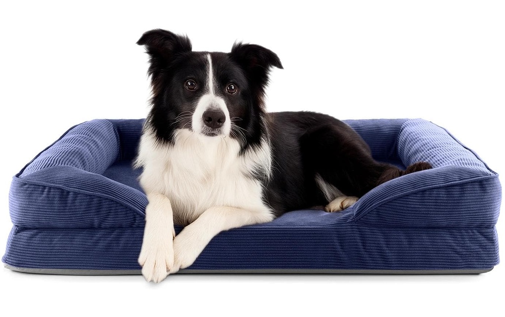 Lumaland Lit pour chien Indoor Cord M Bleu foncé