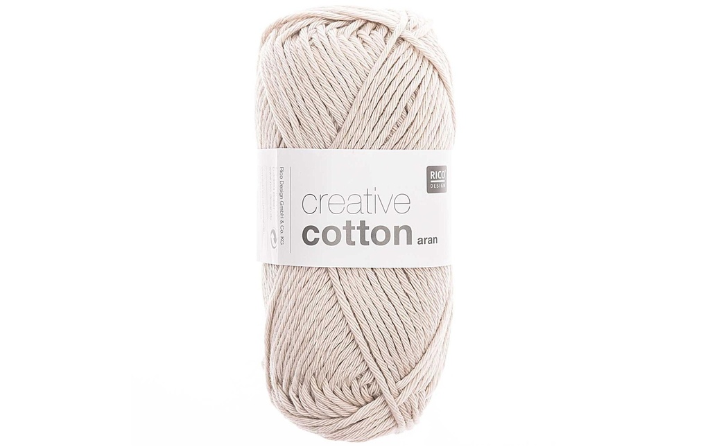 Rico Design Laine Coton Aran 50 g Gris; Argenté