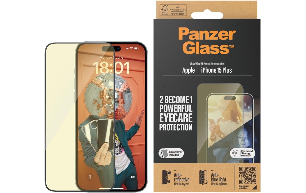 Panzerglass Protection d’écran Anti Reflective iPhone 15 Plus