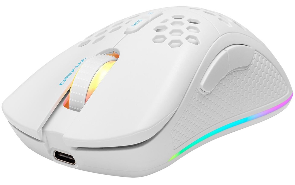 DELTACO Souris de gaming WM80 RGB Blanc
