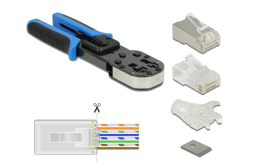 Delock Kits d’outils RJ45 Crimp&Cut Ensemble d'outils