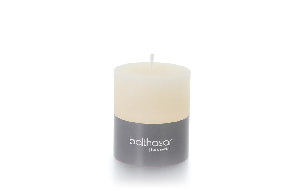 balthasar Bougie cylindrique Rustico 8 cm x 7 cm, Ecru