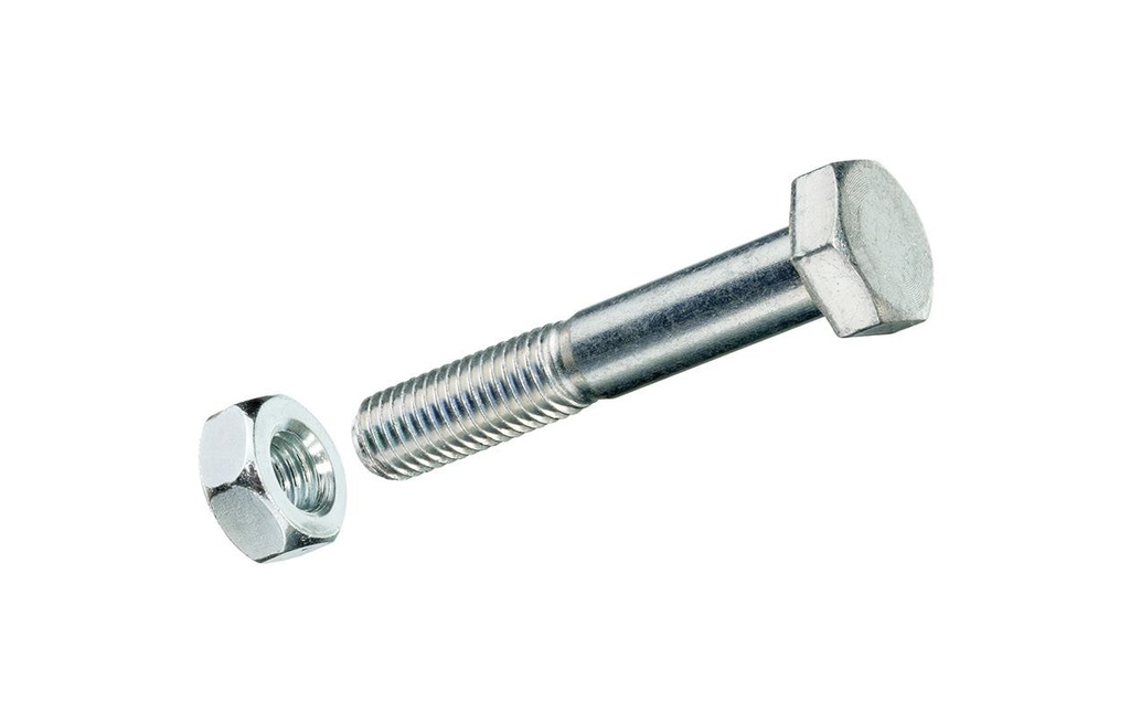 FTM Vis à tête hexagonale M 8 x 60 mm avec écrous Acier, 2 pièces