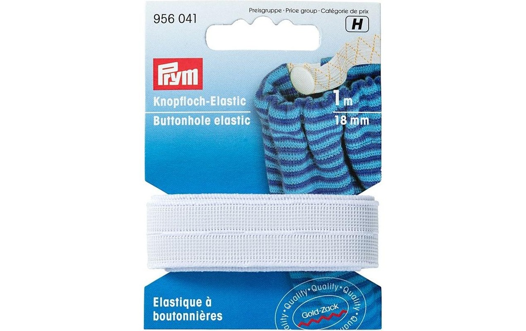 Prym Bande élastique Blanc, 1 m x 18 mm