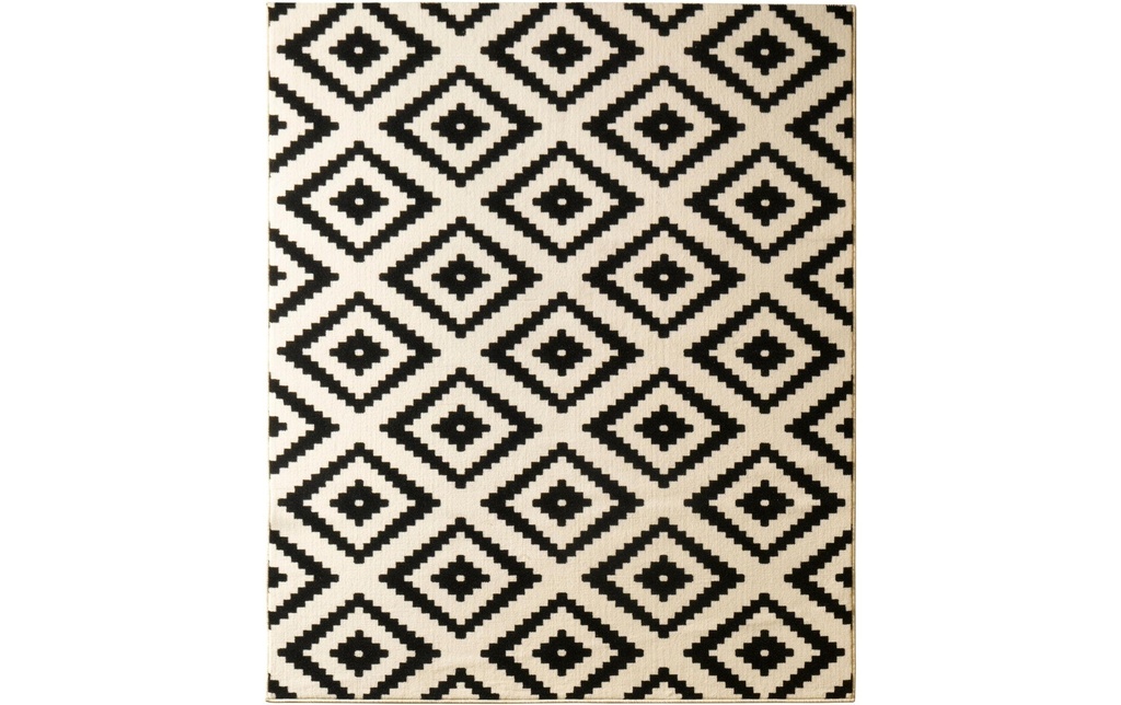 Hanse Home Tapis Diamond 120 cm x 170 cm, Noir/Crème