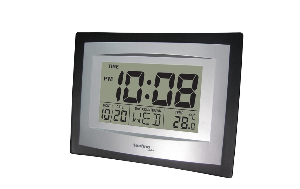 Technoline Horloge murale WS8004 Argenté