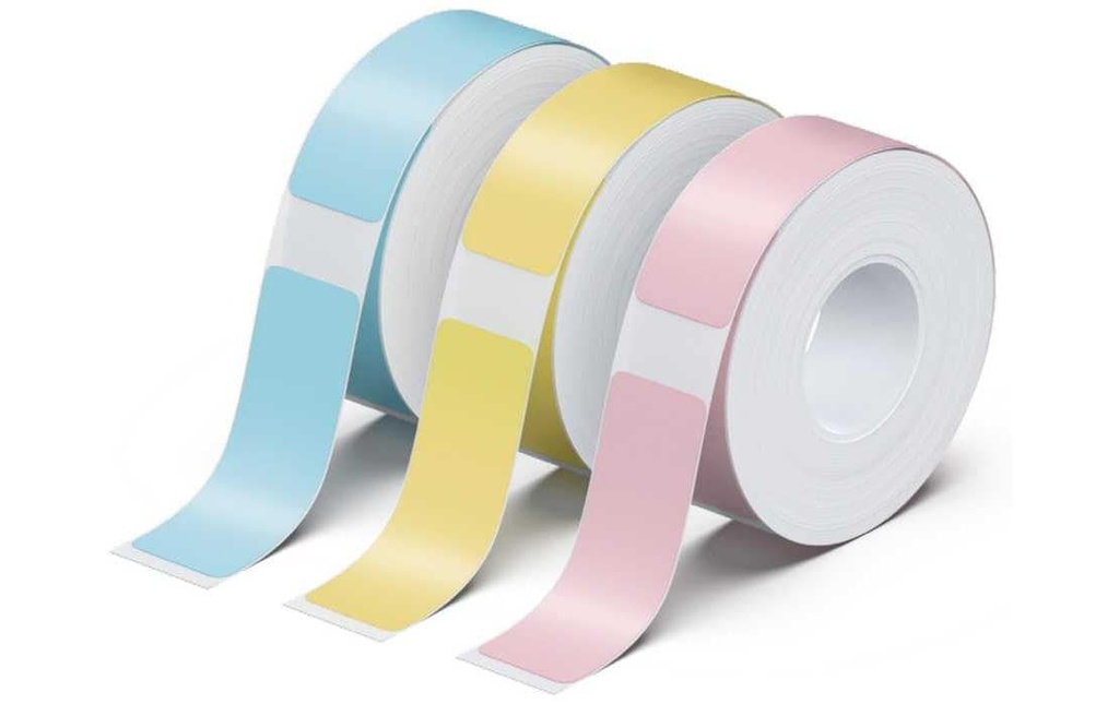 Peach Ruban d’étiquettes LabelRolls PE101 Noir sur Tricolor