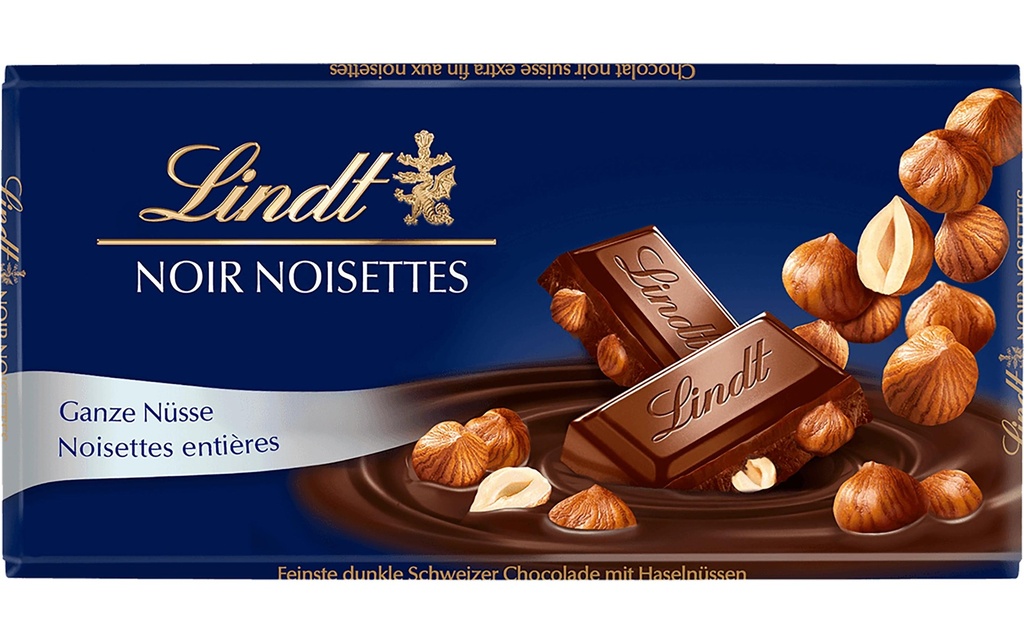 Lindt Tablette de chocolat Noix foncée 100 g