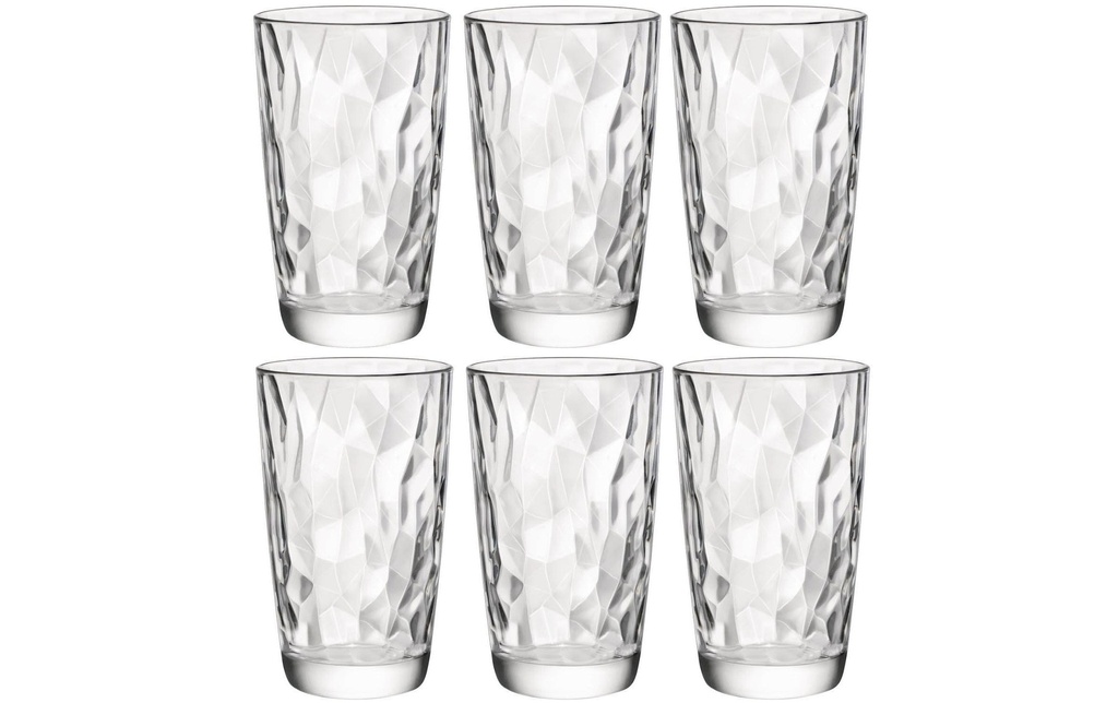 Bormioli Rocco Verre à long drink Diamond 470 ml, 6 Pièce/s, Transparent