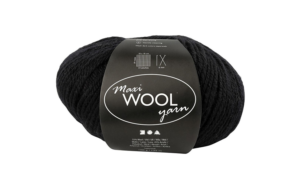 Creativ Company Laine 100 g Noir