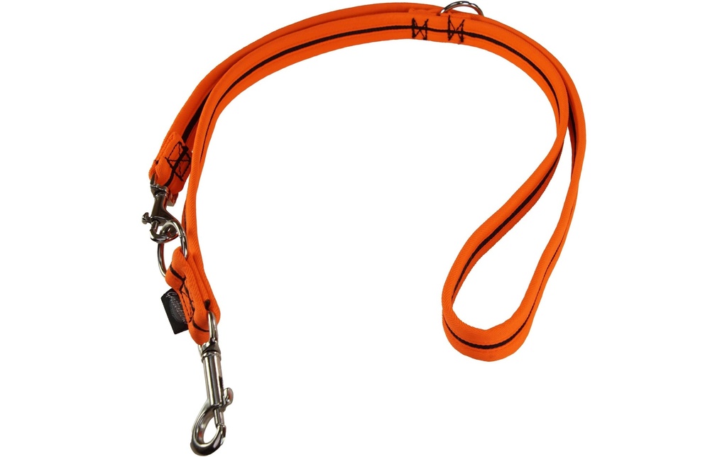 Grossenbacher Laisse de chien 180 cm, 15 mm, Noir/Orange