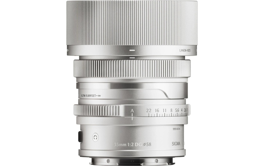 Sigma Longueur focale fixe 35mm F/2.0 DG Contemporary Argent – L-Mount