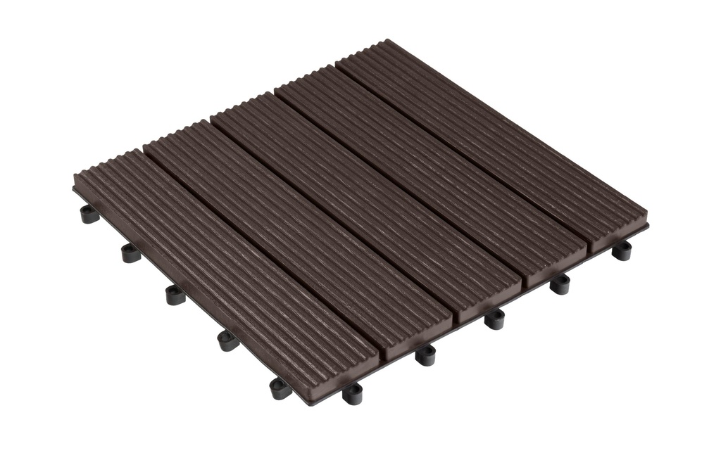 COCON Dalles de balcon et de terrasse Marron, 30 x 30 cm, 6 pièces