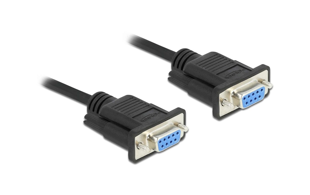 Delock Câble de raccordement null modem RS-232 D-Sub 9 f-f 2 m
