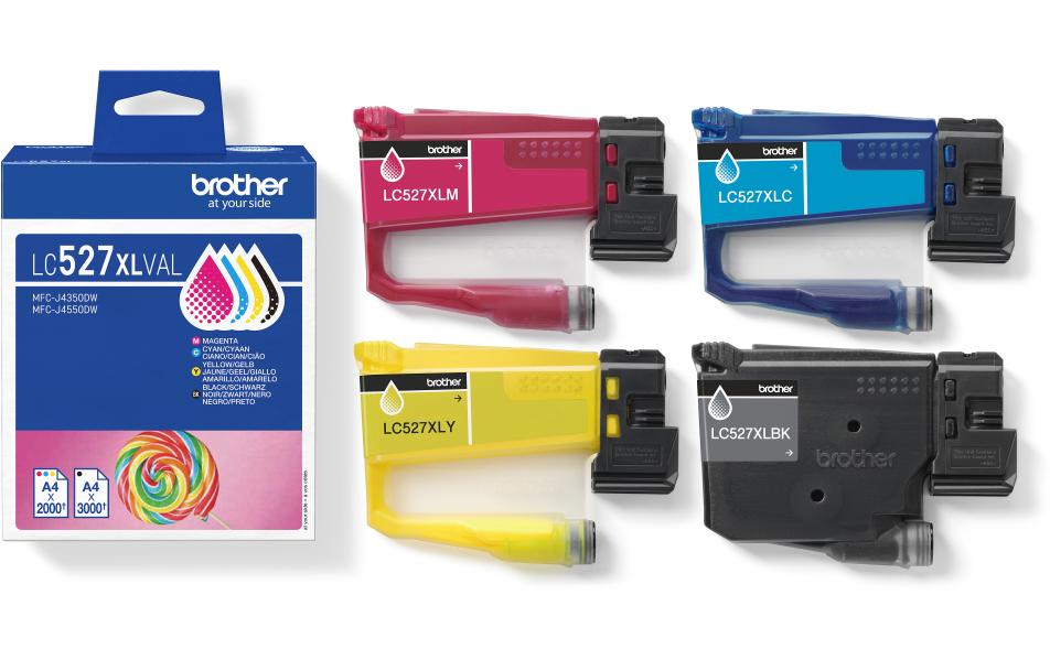 Brother Encre LC-527XLVAL Magenta/Yellow/noir/Cyan