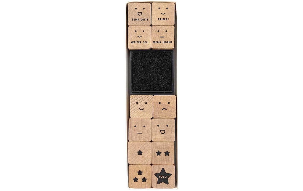 Rico Design Set de tampons Enseignant Smiley, Beige