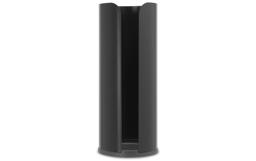 Brabantia Porte-rouleau pour papier toilette ReNew pour 3 rouleaux, Noir mat