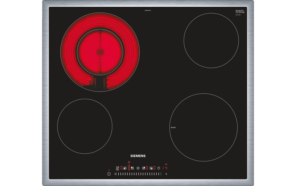 Siemens Plaque de cuisson en vitrocéramique ET645FFP1C Design cadre plat