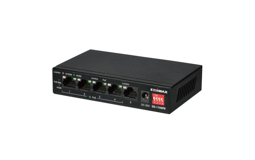 Edimax PoE+ Switch GS-1105PE 5 ports
