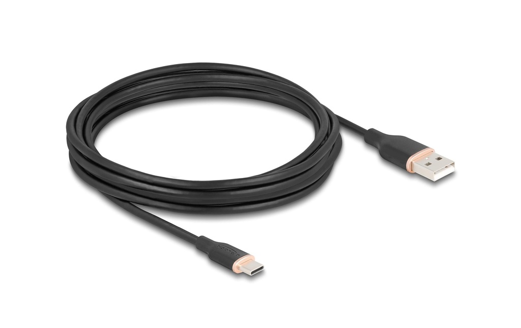 Delock Câble USB 2.0 Silicone USB-A - USB-C 4 m