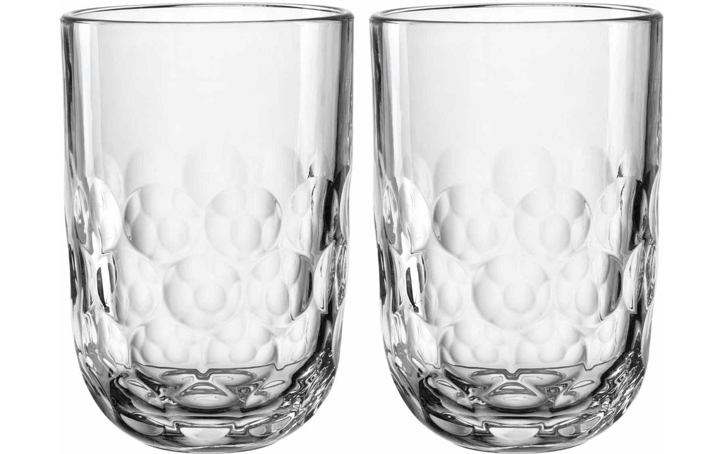 LEONARDO Verre à cappuccino Gocce 1 380 ml, 2 pièces, Transparent