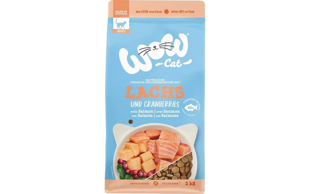 WOW Cat croquettes Adult saumon, 2 kg