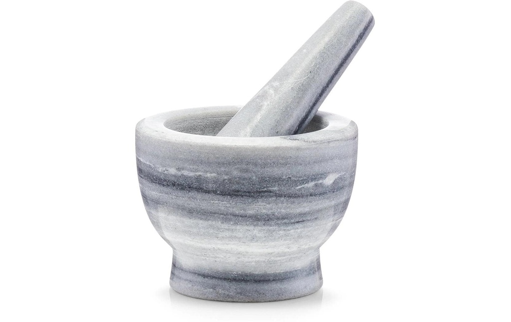 Zeller Present Mortier et pilon Mortier avec pilon 12 cm, Marbre