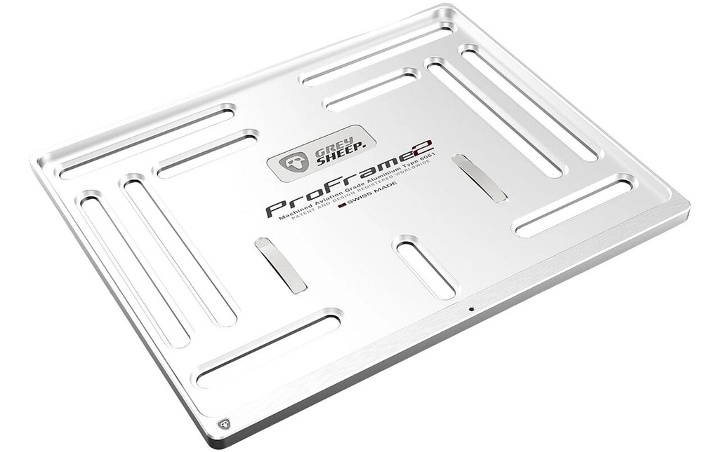 GREY SHEEP. Supports de plaque d’immatriculation ProFrame 2, Phantom Silver