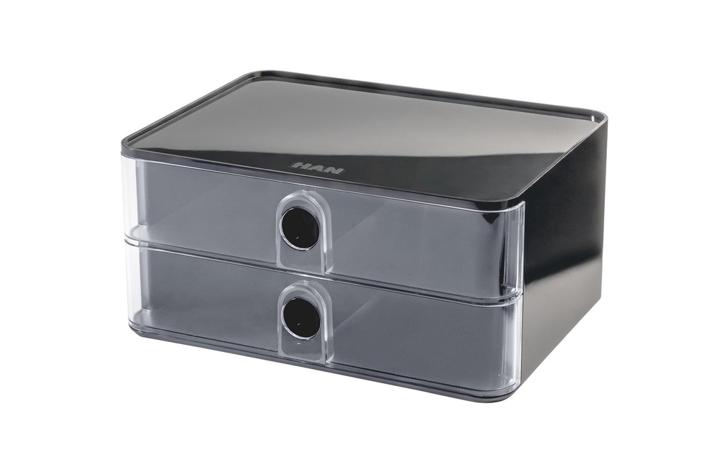 HAN Boîte à tiroirs Allison Smart-Box Plus 2 tiroirs, verre transparent