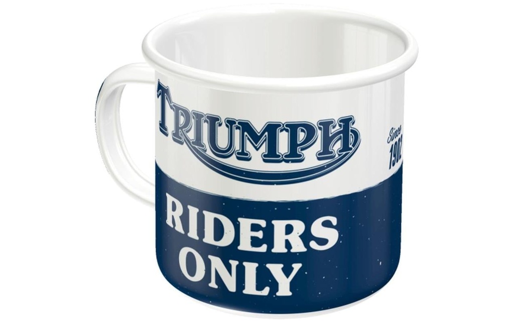 Nostalgic Art Tasse universelle Triumph 360 ml, 1 Pièce/s, Blanc/Bleu foncé