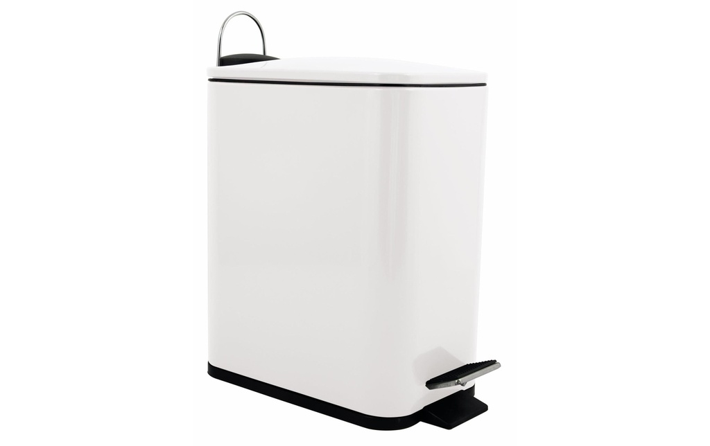 spirella Poubelle à pédale Erik 5 l, Blanc