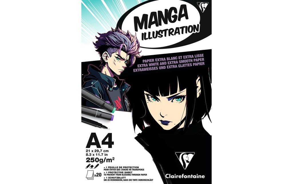 Clairefontaine Bloc d'illustration manga 21 x 29.7 cm