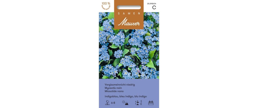 Samen Mauser Semence Ne m'oubliez pas bas, bleu indigo