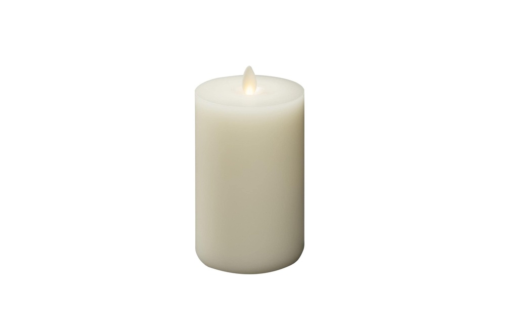 Konstsmide Bougie en cire véritable, 8 cm x 15 cm, blanc crème