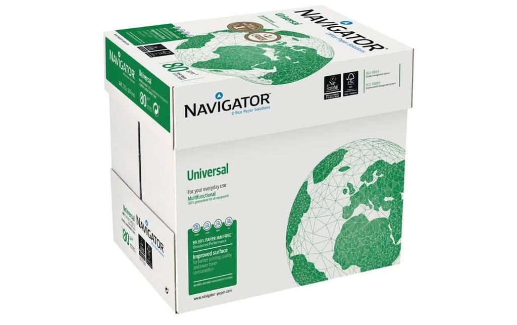 Fischer Papier Papier pour photocopie Papier Navigator A4 80 g/m² , 2500 pièces