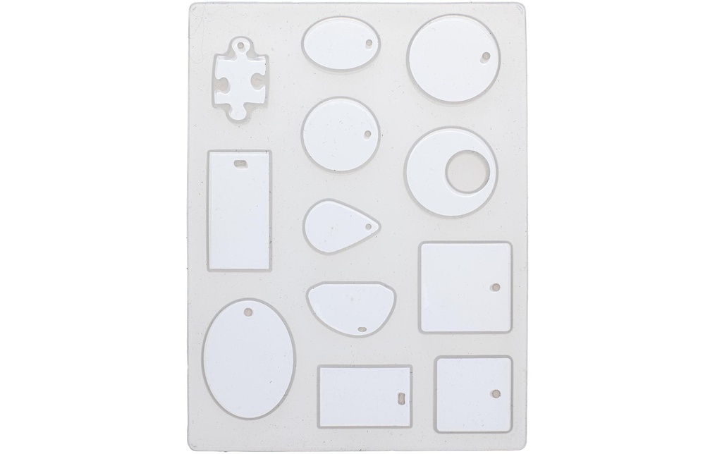 Glorex Forma en silicone 15.5 x 11.5 cm, 12 pièces, pendentif
