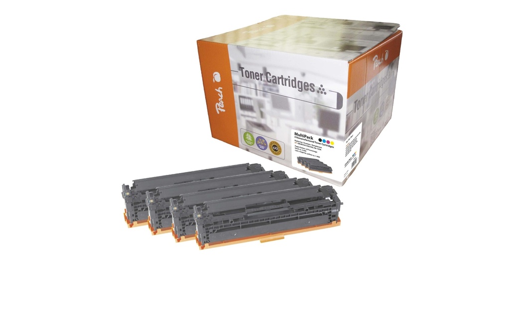Peach Kits de toner HP Nr. 125A (CB540-4) BK, C, M, Y