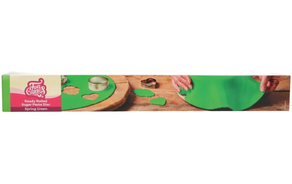 Funcakes Couverture de fondant déroulée vert, 430g
