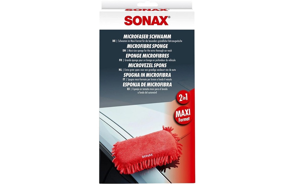 Sonax Éponge pour la douche Microfibre 2en1, 1 pièce