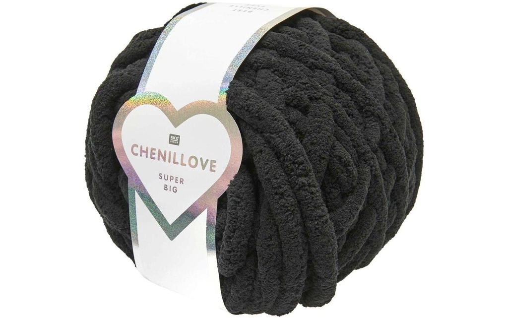 Rico Design Laine Chenillove Super Big 300 g, Noir