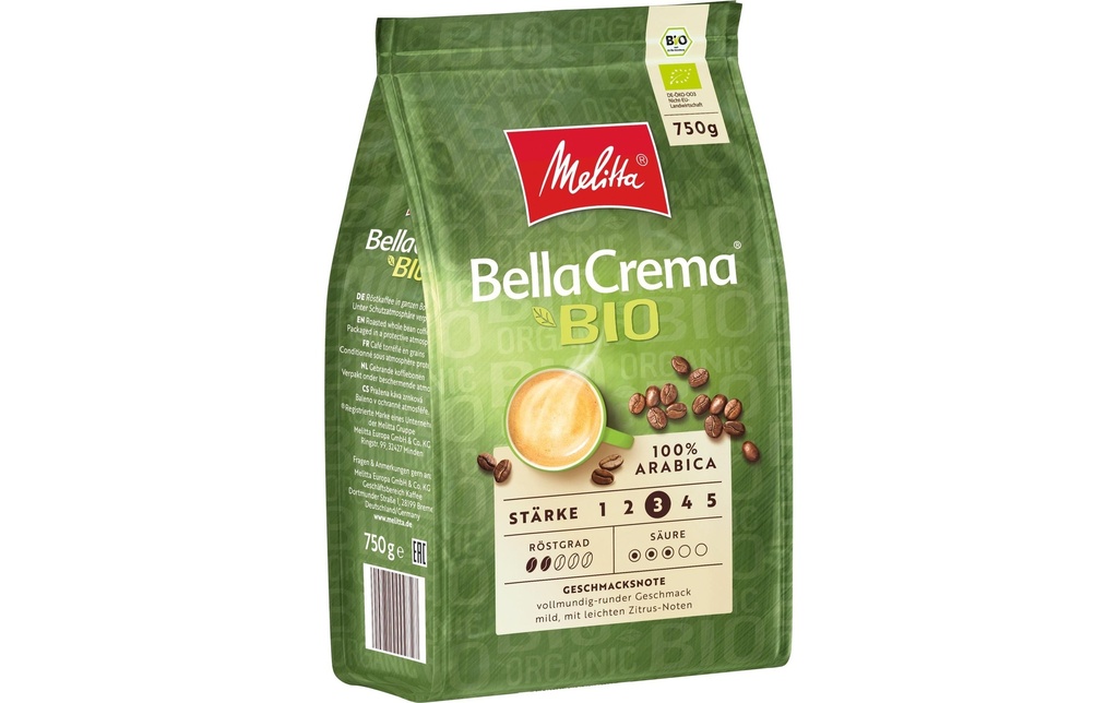 Melitta Grains de café Bella Crema Bio 750 g