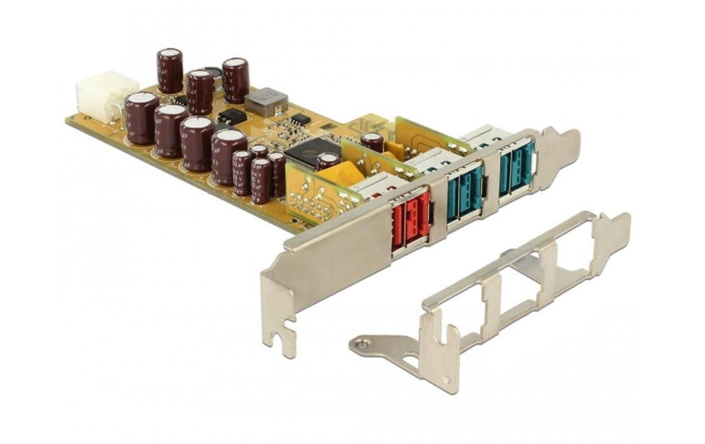 Delock Carte PCI Express 89655 PoweredUSB - 1 x 24 V   2 x 12 V