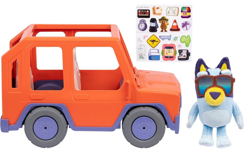 moose Ensemble de pions Bluey voiture familiale 4 x 4 Mega