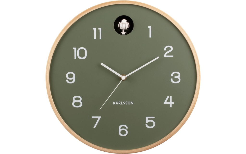 KARLSSON Horloge murale Natural Cuckoo 31,5 cm, Vert