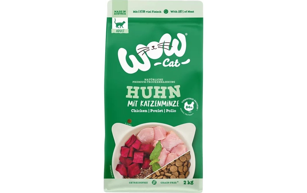 WOW Cat croquettes Adult poulet, 2 kg