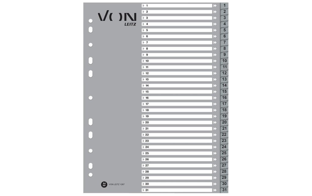 VON Registre A4, 1-31