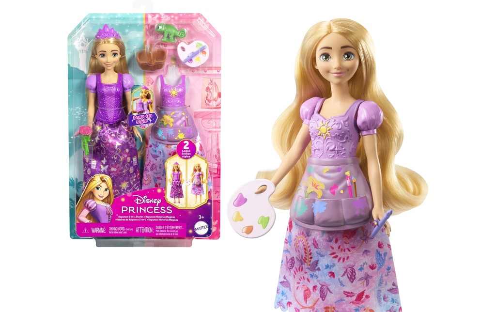 Disney Princess Set de jeu Histoires 2 en 1 Poupée de mode Raiponce
